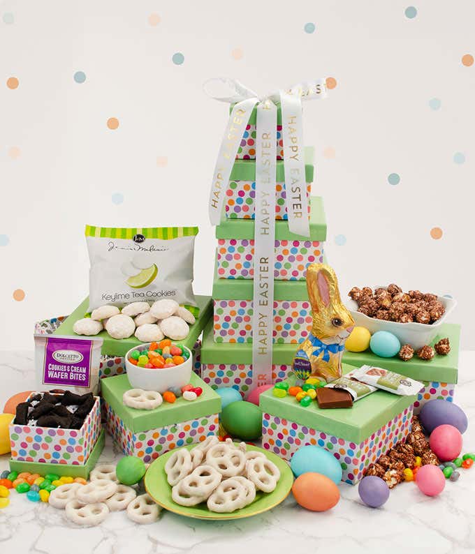 Spring Into Easter Chocolate Gift Tower