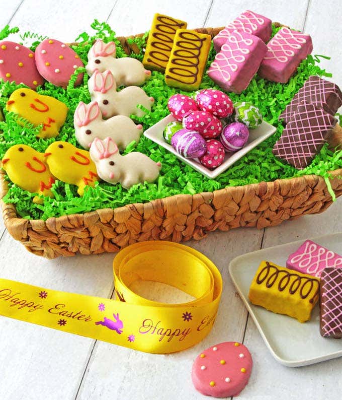 Easter Cookies & Brownies Basket - Deluxe